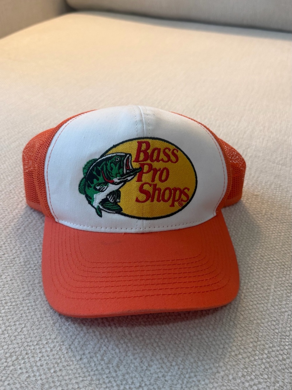 Bass Pro Shops Orange Mesh Trucker Cap